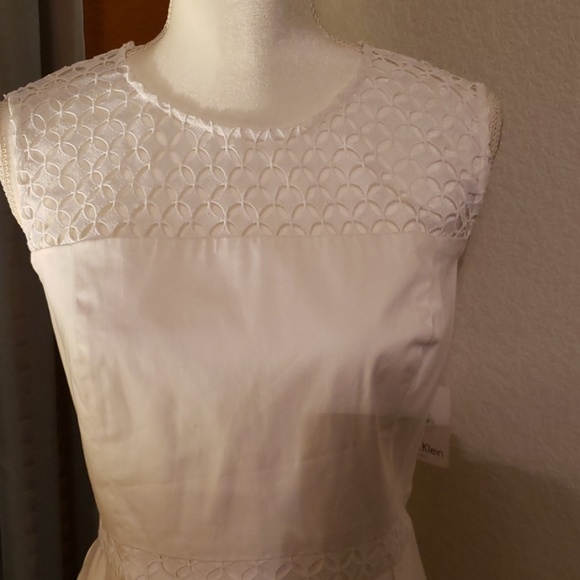 Calvin Klein stunning white diamond cut out dress! - Picture 2 of 8